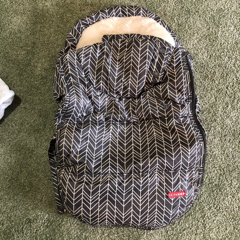 SKIP*HOP Stroll & Go Car Seat Cover - Feather Grey